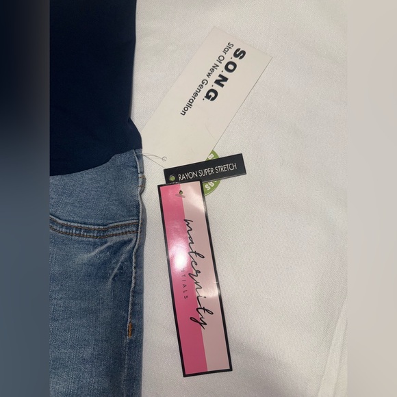 83-87) NWT SONG MATERNITY SHORT JEAN SIZE XL - Picture 3 of 5